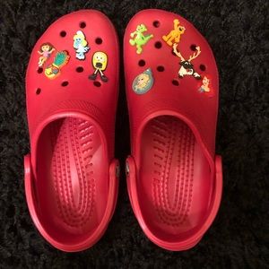 Red Crocs w/ Jibbits